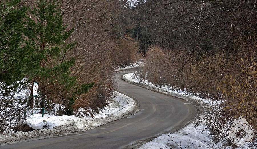 zawijasy podjazdu nad Myscową