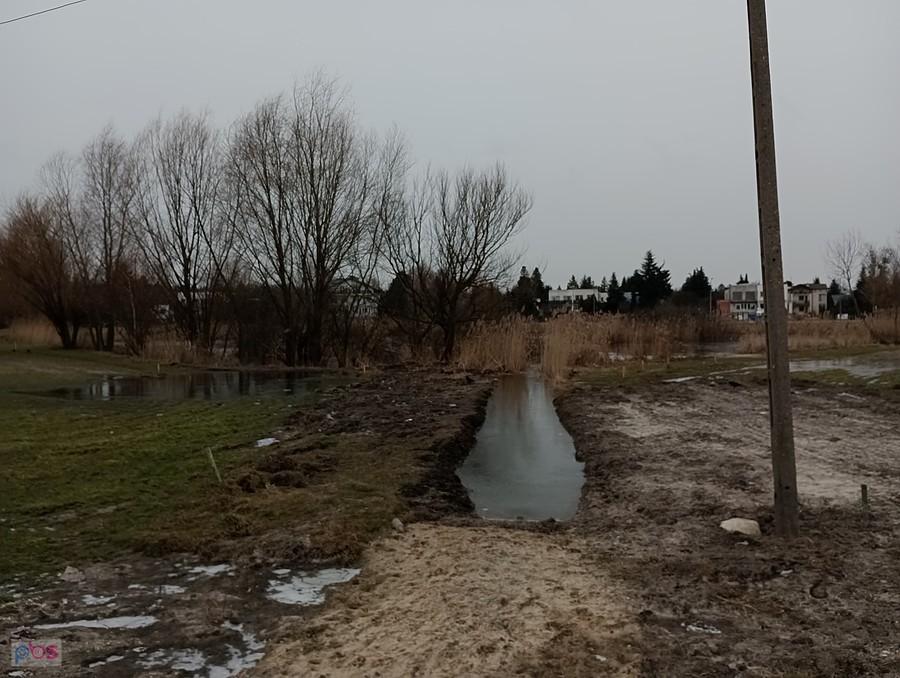 Rów doprowadzający wodę z pól do stawu