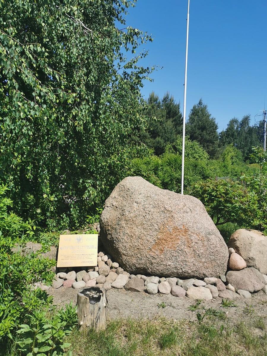 Głaz narzutowy w Wiktorowie waga - 4920 kg; obwód -5m 25cm