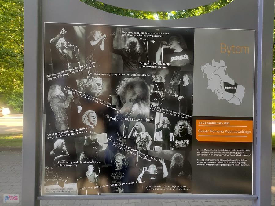 Plakat promujący Skwer Romana Kostrenskiego w Bytomiu