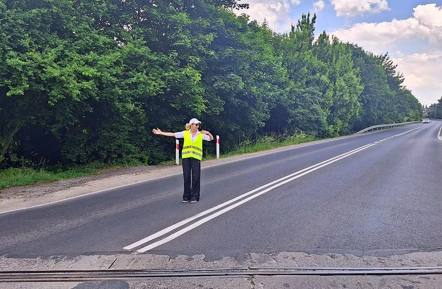 Kierowniczka ruchu Mosińskiej Kolei Drezynowej :)