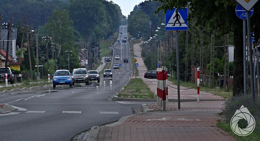 wyjazd z Cybinki przez górkę