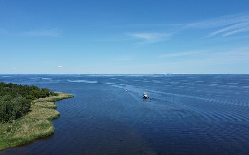 Zalew Szczeciński faktycznie jest ogromny (by dron)