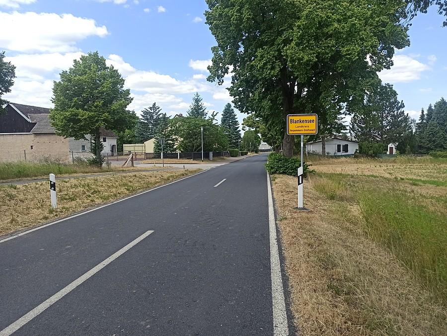 Miejscowość przygraniczna Blankensee.
