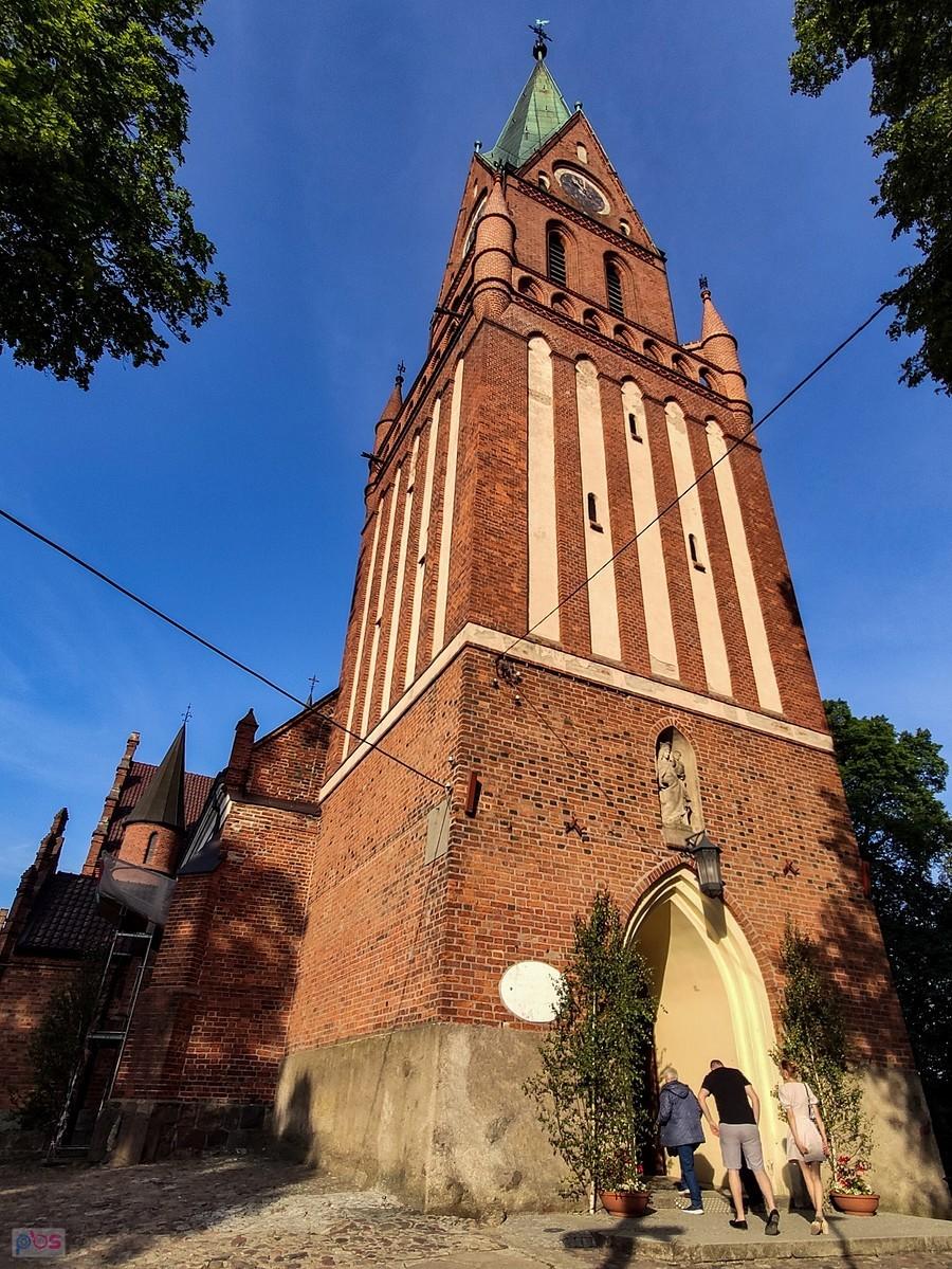 Gietrzwałd - wieża kościelna powstała w wyniku przebudowy w XIX wieku
