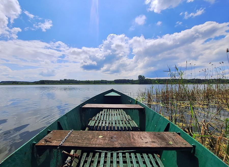 W łódce na Jeziorze Lusowskim