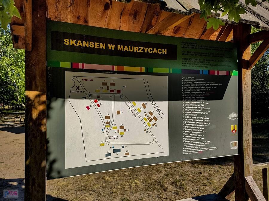 Plan skansenu w Maurzycach