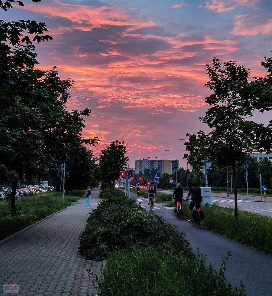 Zachód słońca na Ursynowie