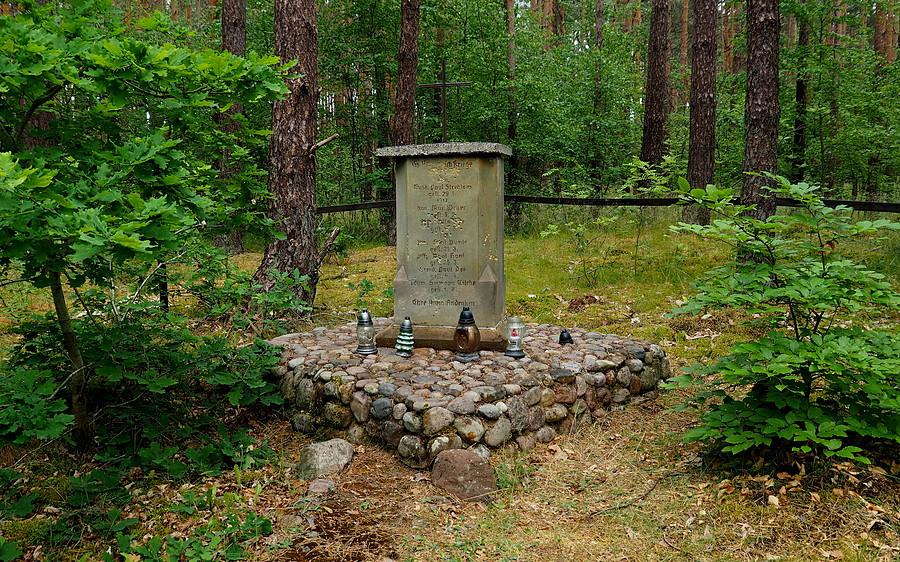 Kriegerdenkmal z leśnego rozdroża pod Busznem