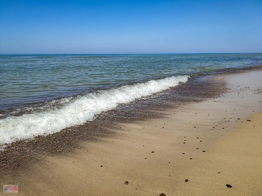 Plaża w Dębinie w fajnymi kamyczkami