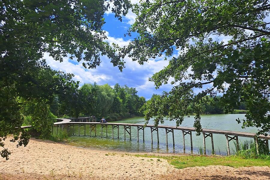 Panorama plaży w Rosnówku