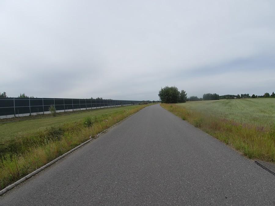 Droga serwisowa przy Autostradzie Wolności