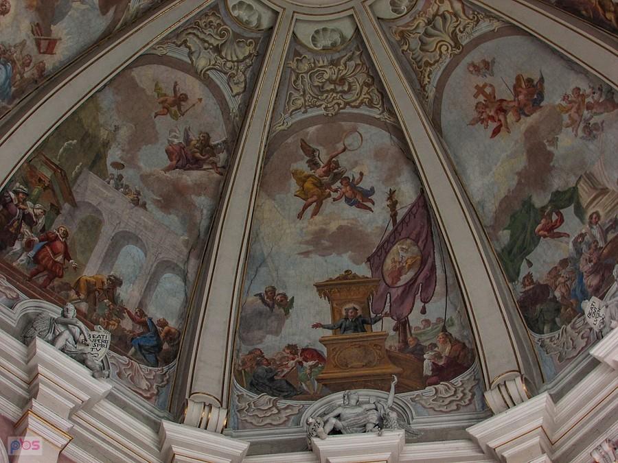 Fragment polichromii na kopule Bazyliki na Świętej Górze