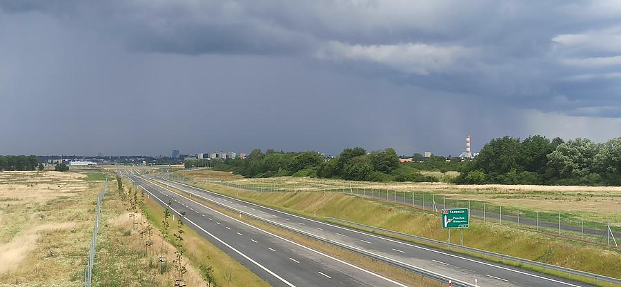 Widok na obwodnicę Przecławia 20 lipca 23 r.