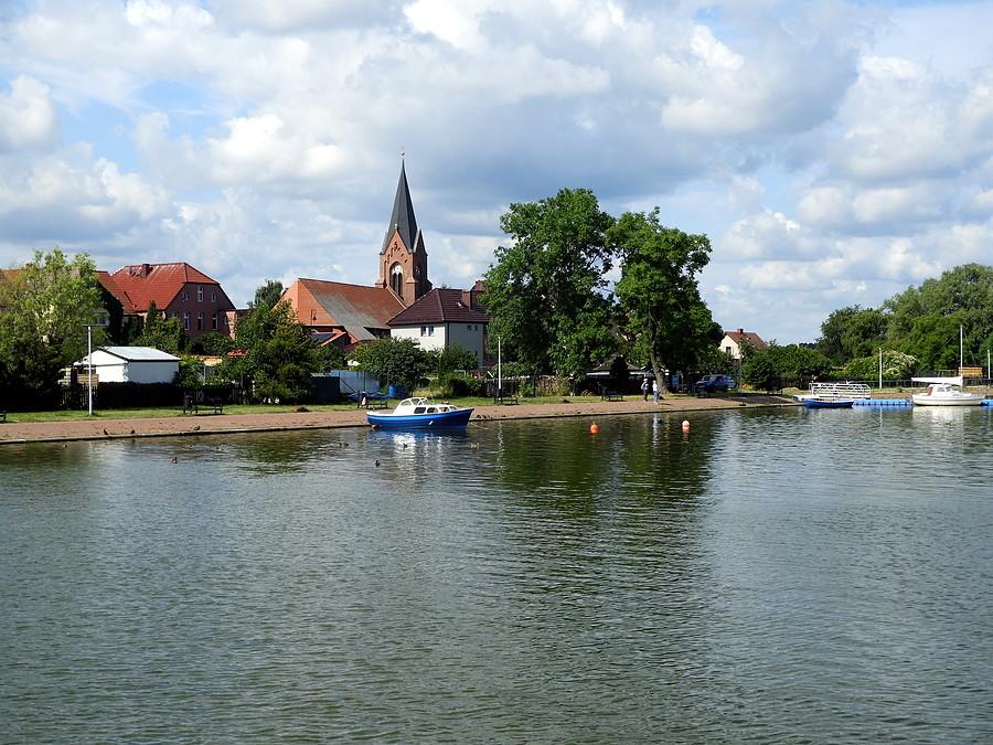 Fragment Nowego Warpna widok z przystani.