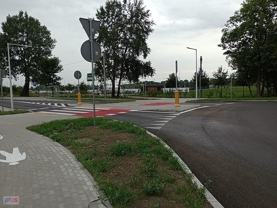 Wymalowane przejazdy dla rowerów