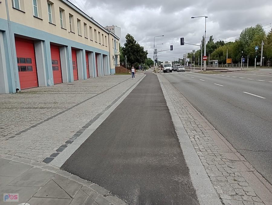 Nowy fragment ddr przy Straży Pożarnej na Powstańców Śląskich