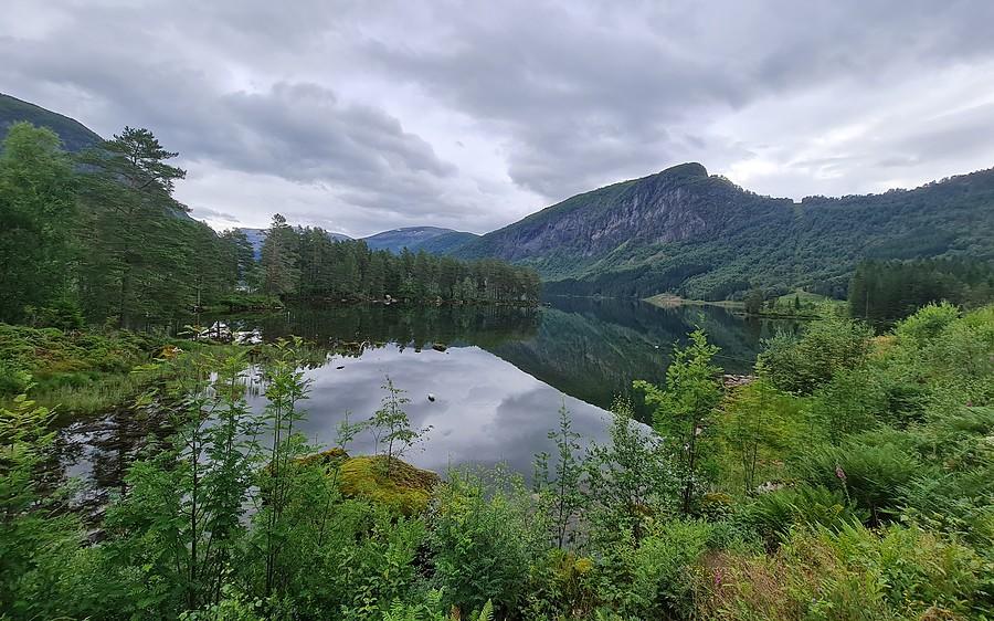 Zachwycająca norweska przyroda (nad Haukedalsvatnet)