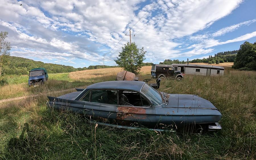 Spotkane na podjeździe - Żuk, Cadillac i Gaz 69