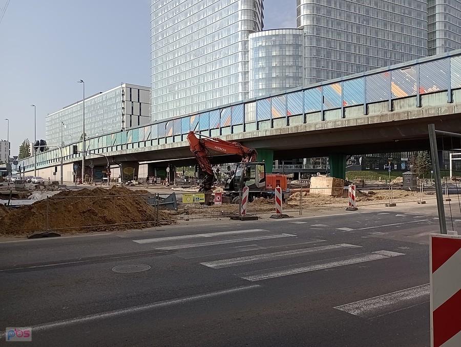 Budowa torowiska na Kasprzaka i przebudowa skrzyżowania z Prymasa Tysiąclecia