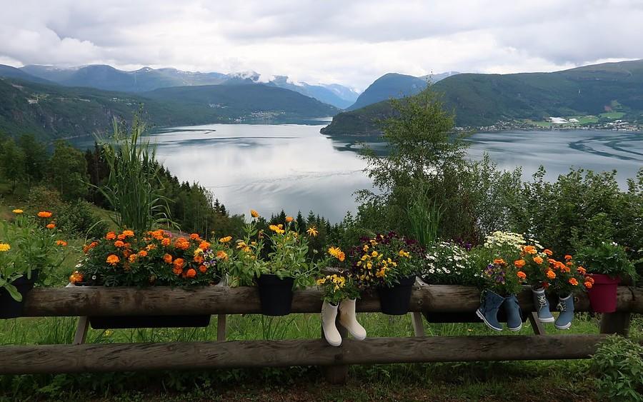 Norwegowie to mają fajne pomysły na kwietniki z widokiem na fiordy