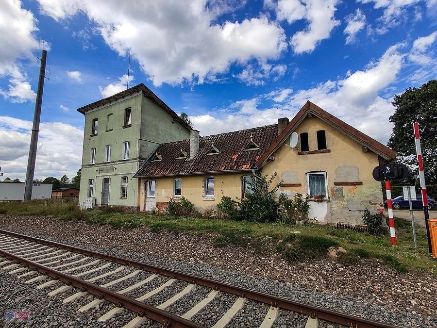 Widok na stacje w Spychowie od strony kolejowej