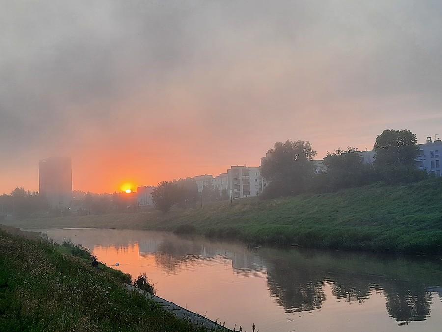 Mglisty poranek nad Wisłokiem.