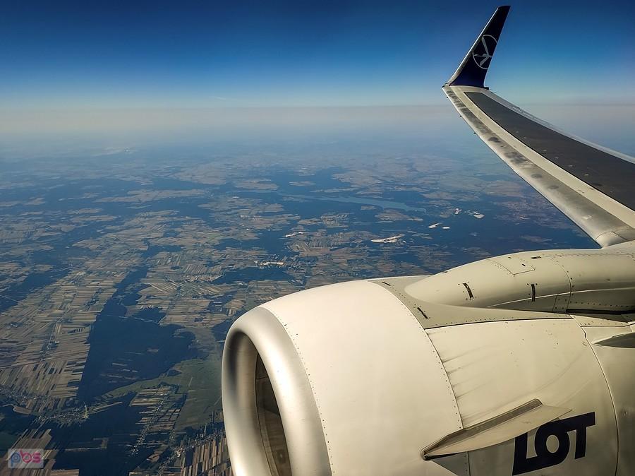 Jezioro Sulejowskie i białe plamy kopalń piasków kwarcowych