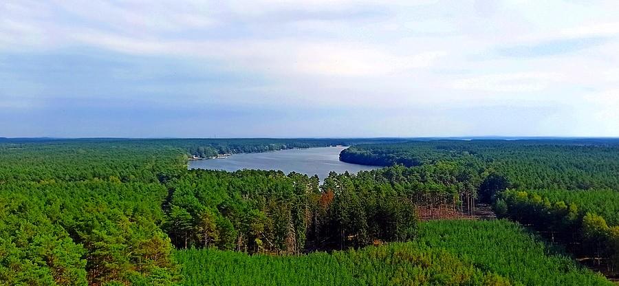 Jezioro Sławskie. Widok z wieży "Joanna"
