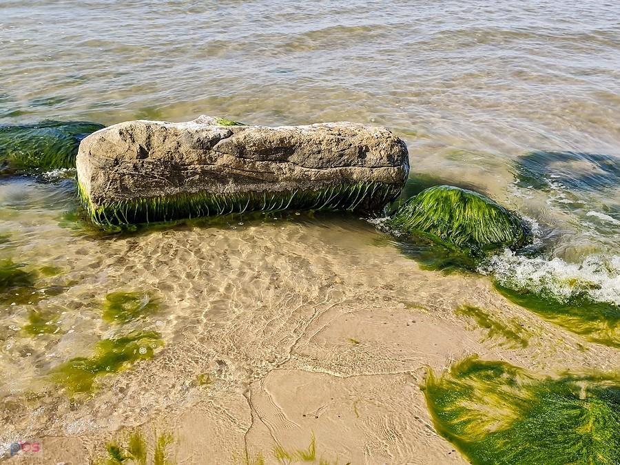 Głazy na plaży w Dębinie