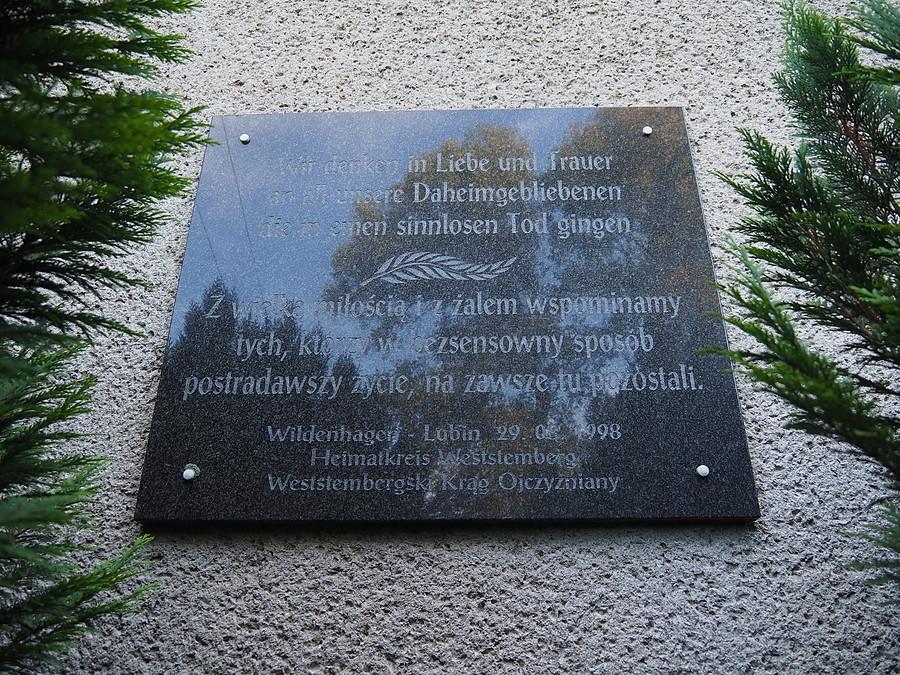 Tablica pamiątkowa w Lubinie