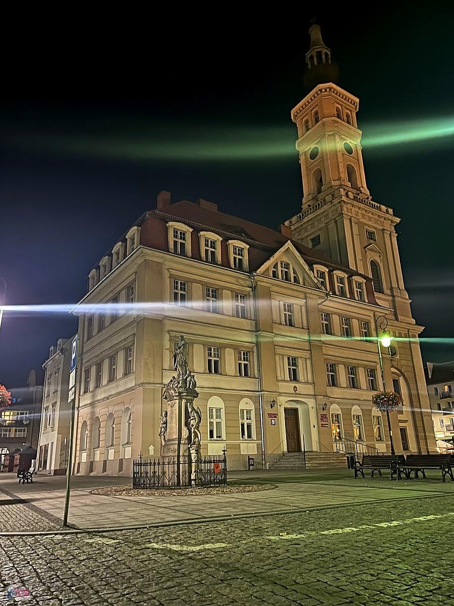 Nocny ratusz w Prudniku