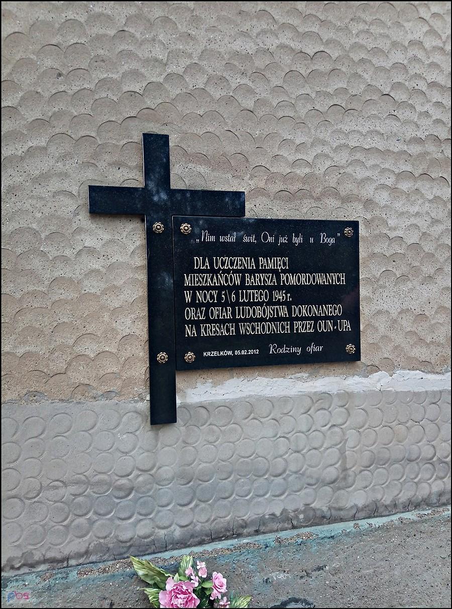 Tablica na kościele w Krzelkowie