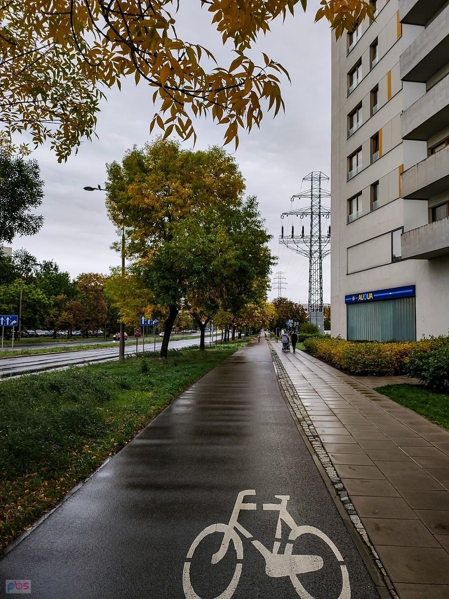 Chętnie uczęszczana przez bikerów DDR wzdłuż Ciszewskiego