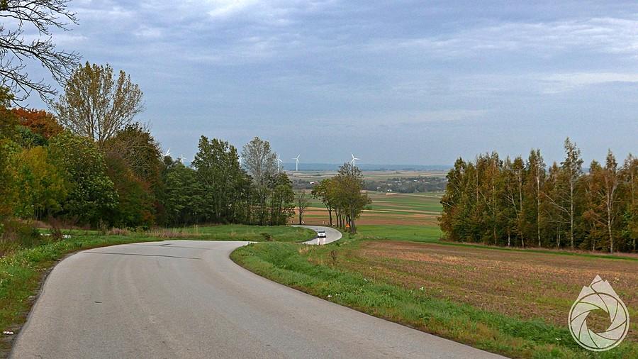 podjazd z Albigowej, nad wiatraki