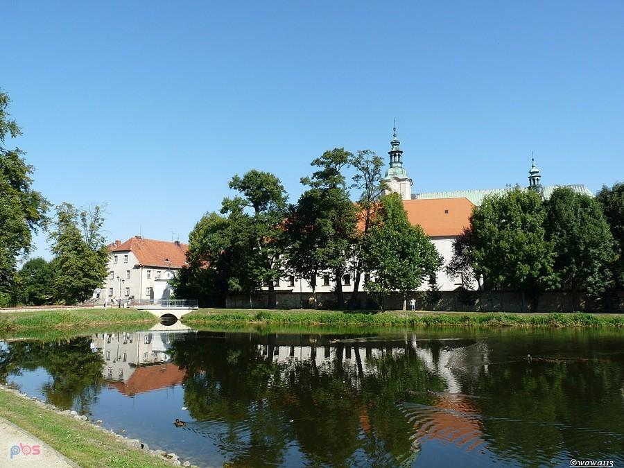 Nad stawem Kościelnym w Jemielnicy