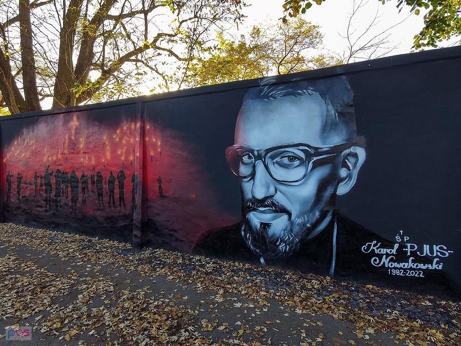 Graffiti upamiętniające rapera