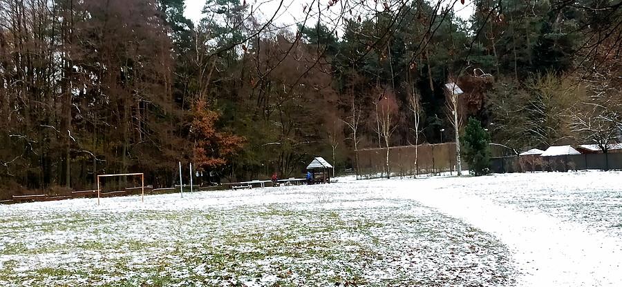 Polana Sportowa - w oddali niezłomni pingpongiści.