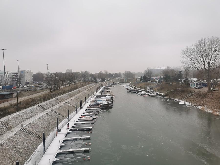 Port Czerniakowski zimą