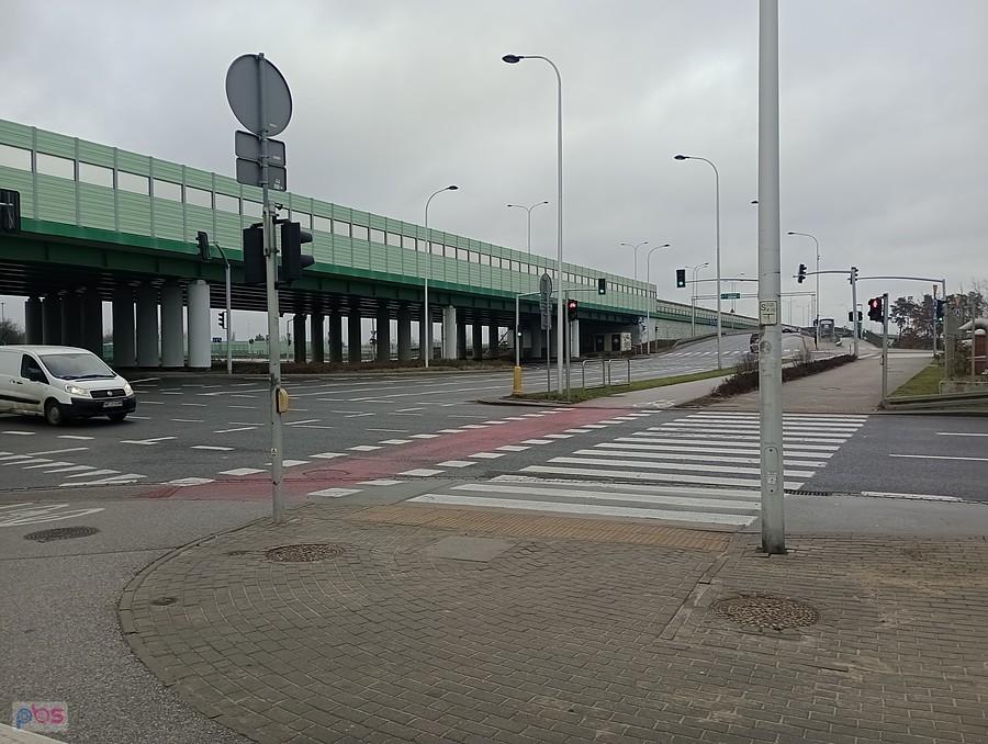 Wjazd na most północny. Ja skręciłam w Marymoncką