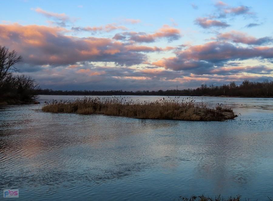 Różowe chmurki nad Wisłą