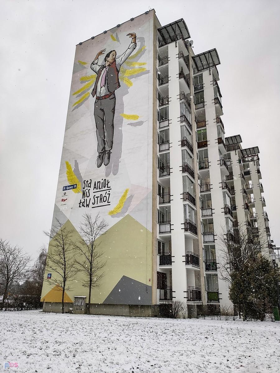 Mural z Aniołem