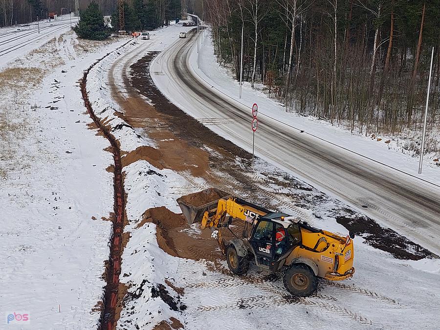 Widok na modernizowaną ul. Korfantego w Częstochowie