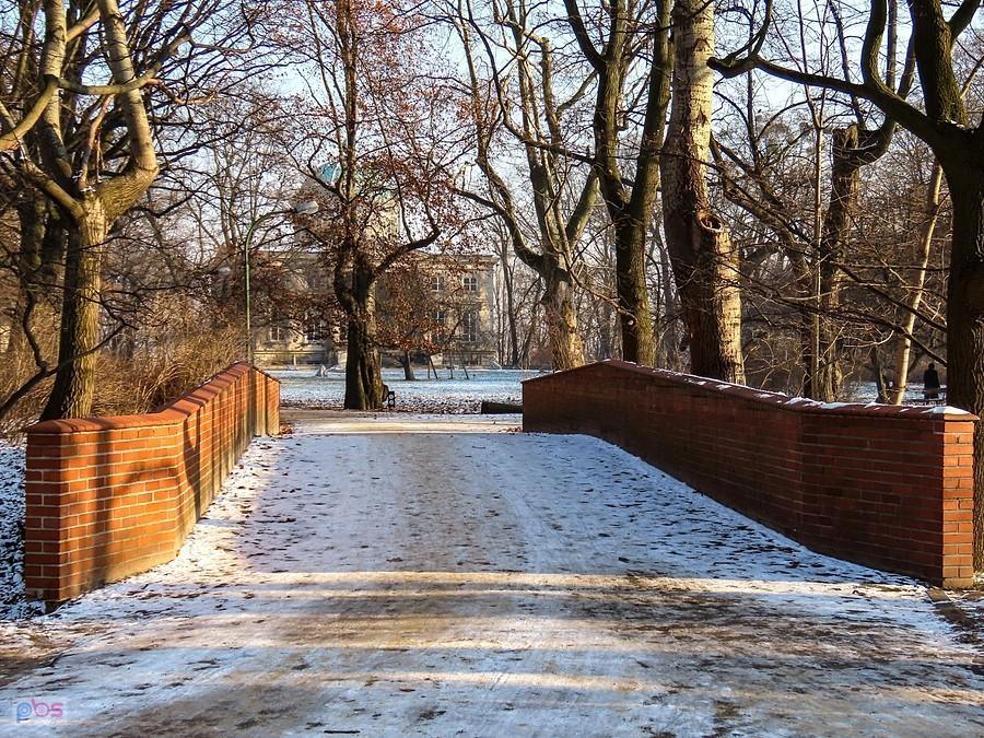 Przez mostek do pałacu Królikarnia