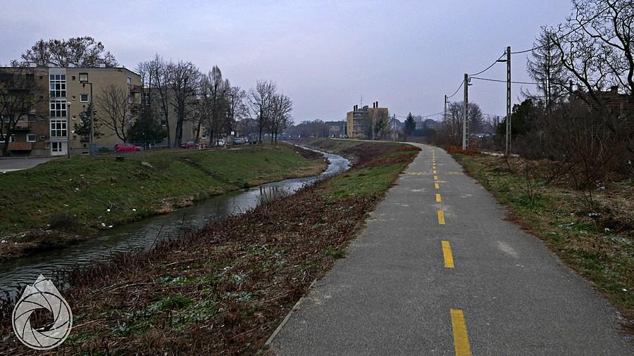 droga rowerowa przez Miskolc