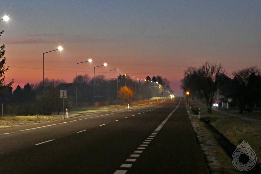 poranny wjazd do Zamościa od Sitańca