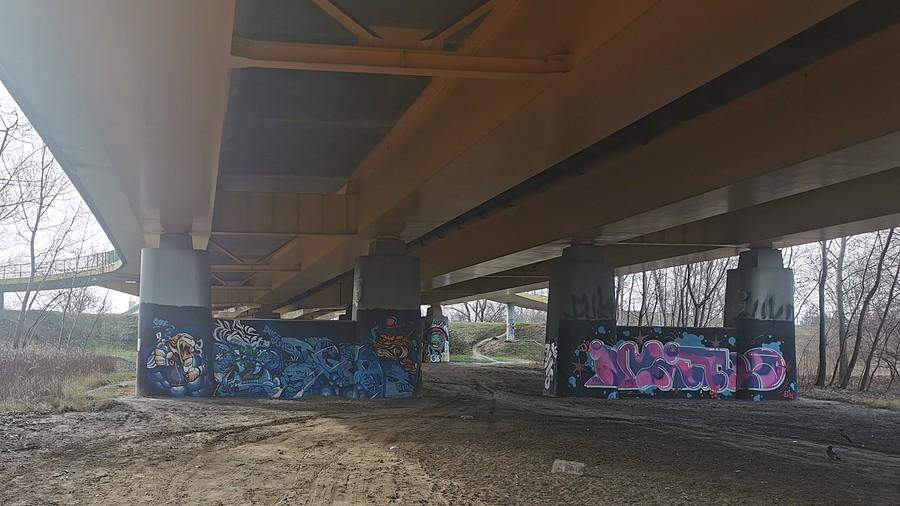 Murale na podporach Mostu Siekierkowskiego (1)