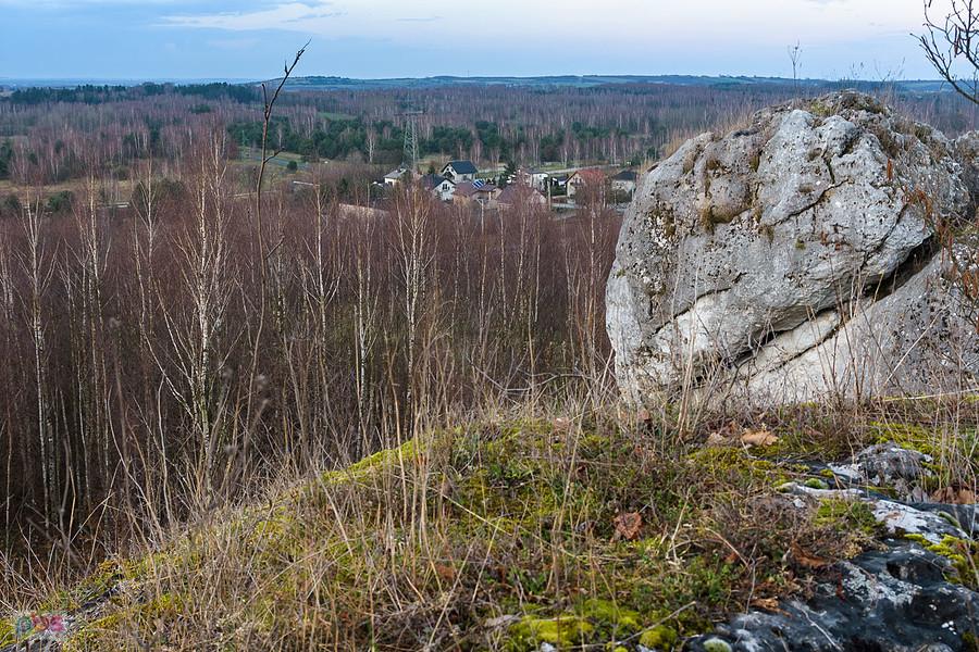 Widok w kierunku północnym ze wzgórza w Kusiętach