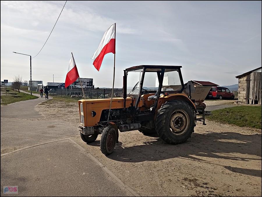 Strajk rolników - wjazd do Łagiewnik