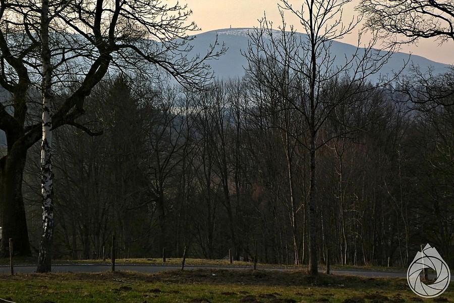 Sněžník przebija się na zjeździe